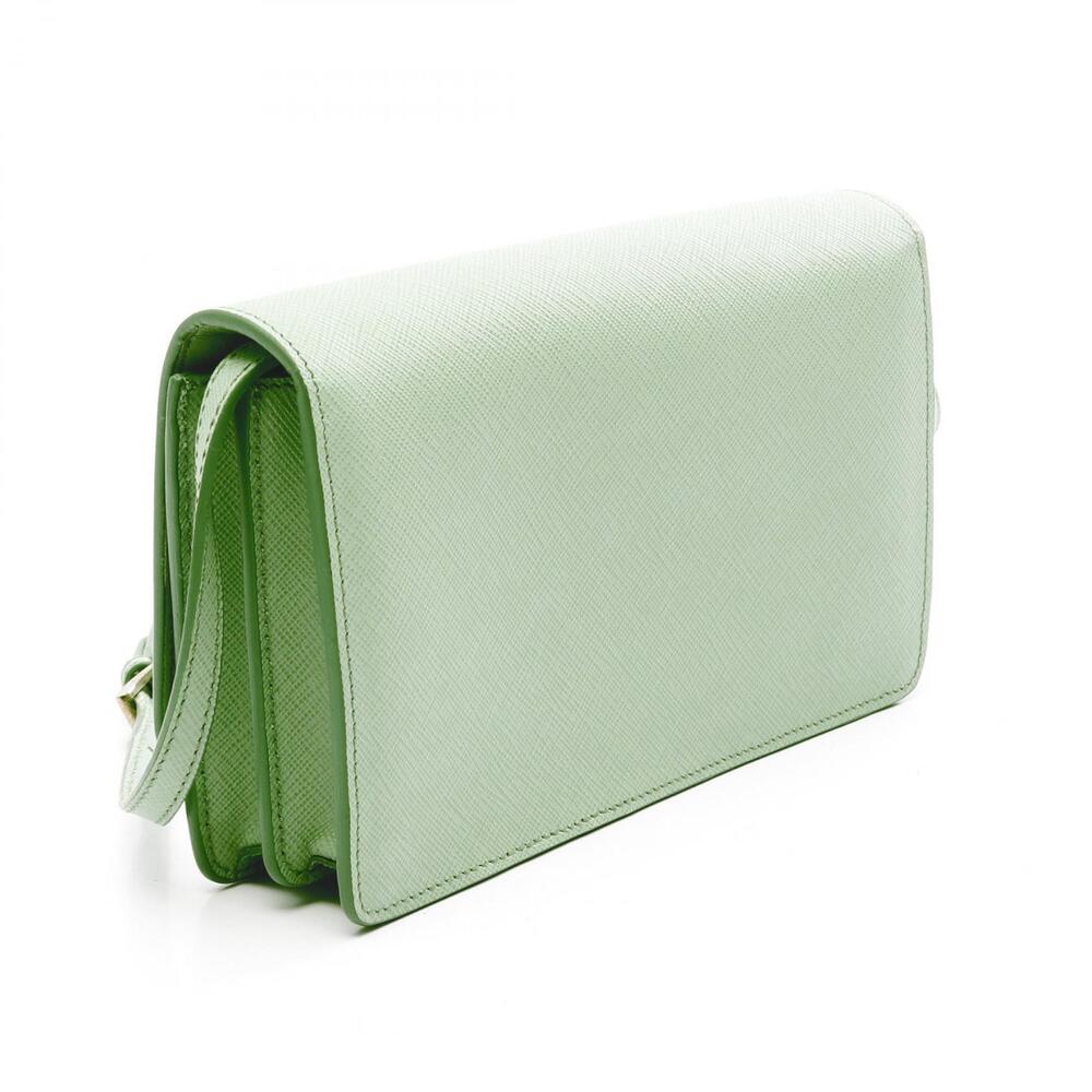 Prada SAFFIANO LUX Shoulder Bag Leather Green